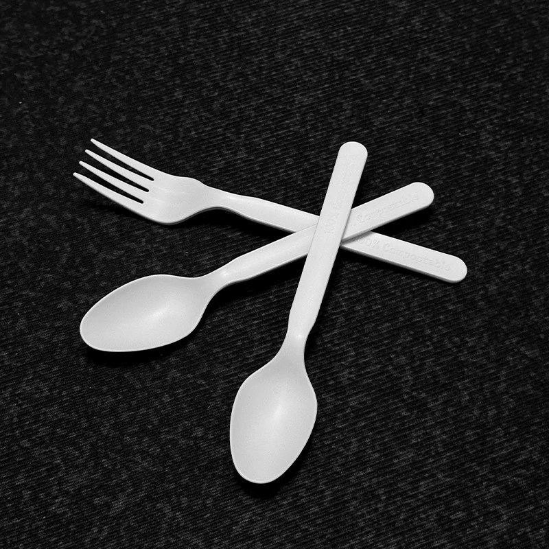 disposable compostable spoon and fork